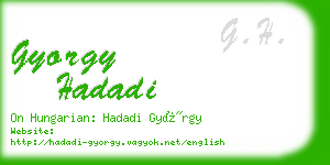 gyorgy hadadi business card